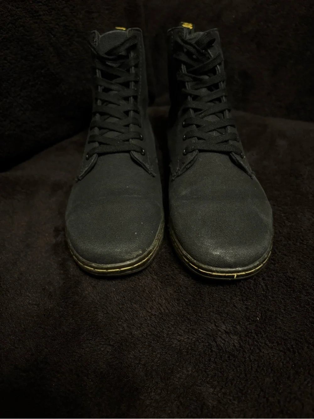 Doc Martens AirWair Alfie Black Canvas Boots US Men’s 9 / Women’s 10 GUC